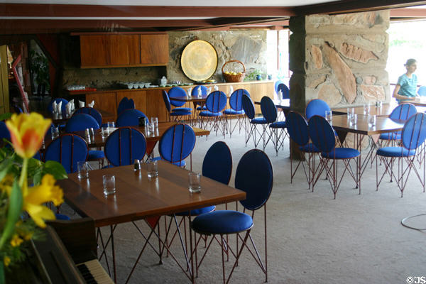 Dining room of Taliesin West. Scottsdale, AZ.