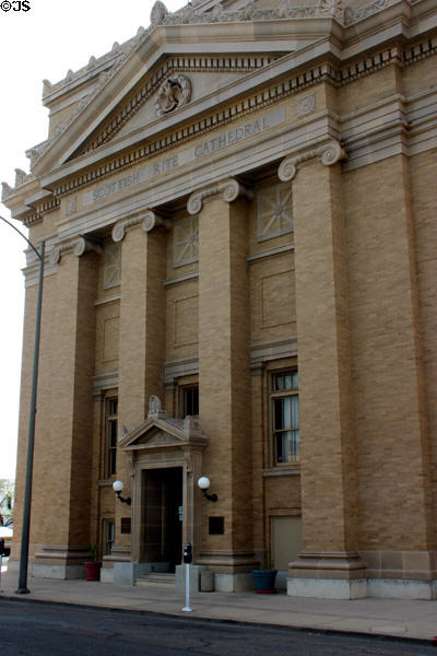 Scottish Rite Cathedral (1915) (160 S. Scott Ave.). Tucson, AZ. Style: Neoclassical. Architect: Henry C. Trost.