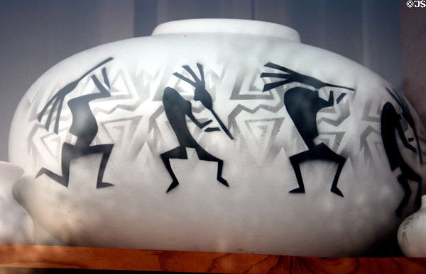 Native themes on pottery in shop in El Presidio district. Tucson, AZ.