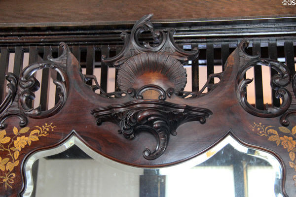 Details of Gilded Age display cabinet in Corbett House at Tucson Museum of Art. Tucson, AZ.