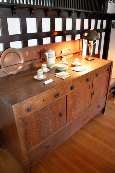 Arts & Crafts sideboard (1910) by Superior Furniture Co. in Corbett House at Tucson Museum of Art. Tucson, AZ.