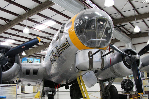 Nose of Boeing Flying Fortress B-17G bomber (1935-WWII) at Pima Air & Space Museum. Tucson, AZ.