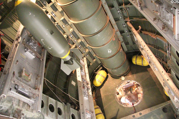 Bomb bay of Boeing Superfortress B-29 bomber (1940-50s) at Pima Air & Space Museum. Tucson, AZ.