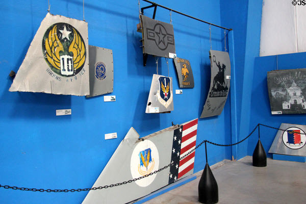 Insignia art panels removed from various U.S. military aircraft at Pima Air Museum. Tucson, AZ.