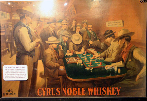 Advertising poster of famous game at Bird Cage Theatre. Tombstone, AZ.