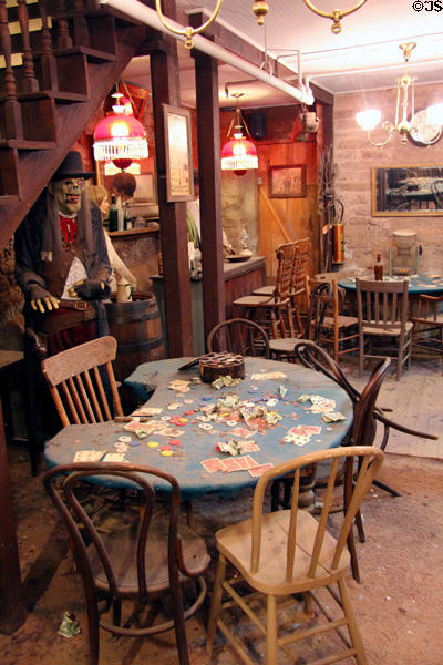 Basement gambling den at Bird Cage Theatre. Tombstone, AZ.