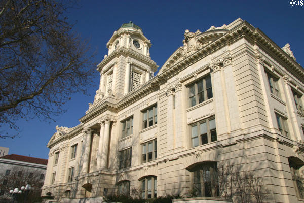 Facade of Sacramento City Hall. Sacramento, CA.