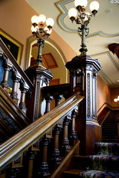 Main staircase of California State Capitol. Sacramento, CA.