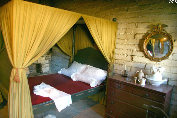 Sutter's bedroom at Sutter's Fort. Sacramento, CA.