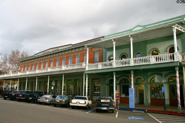 Heywood Building (1957) & D.O. Mills Bank Building (1852) in Old Sacramento. Sacramento, CA.