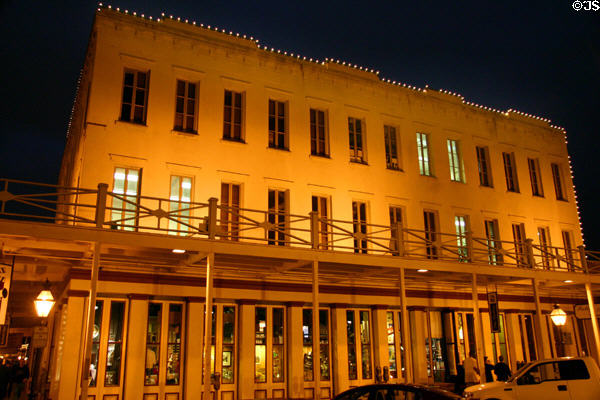 Old Sacramento building at night. Sacramento, CA.