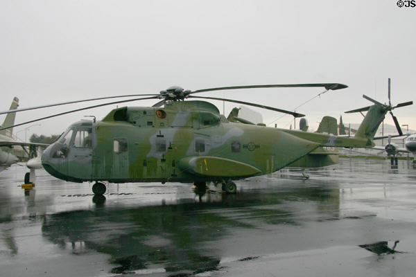 Sikorsky CH-3E Jolly Green Giant helicopter (1965) used in Viet Nam at Aerospace Museum of California. Sacramento, CA.