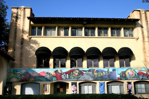 Mural on El Centro Chicano at Stanford University. Palo Alto, CA.