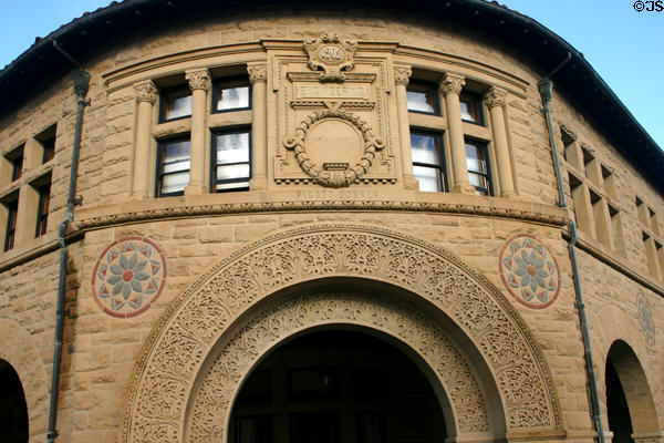 Engineering corner of Main Quad (1902) at Stanford University. Palo Alto, CA.