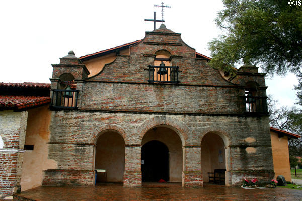 Portal & bells of San Antonio de Padua Mission. Jolon, CA.