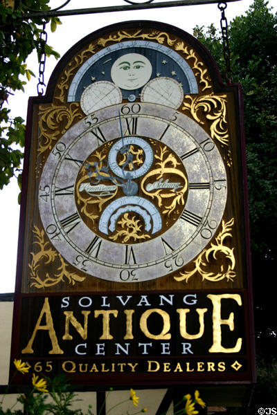 Antique center sign. Solvang, CA.