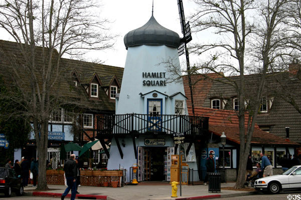 Windmill entrance to shops. Solvang, CA.
