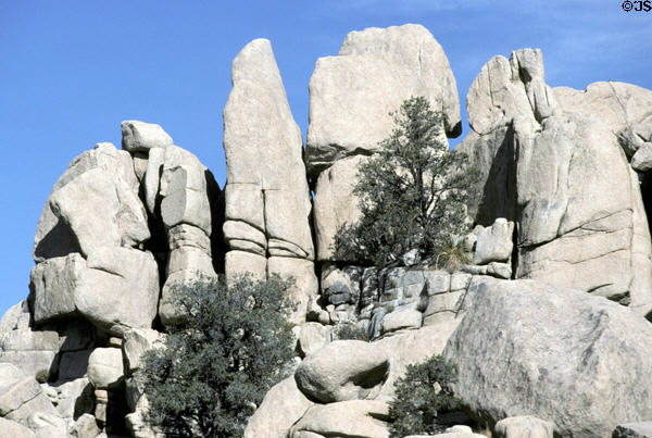 Rock foundations of Joshua Tree National Park. CA.