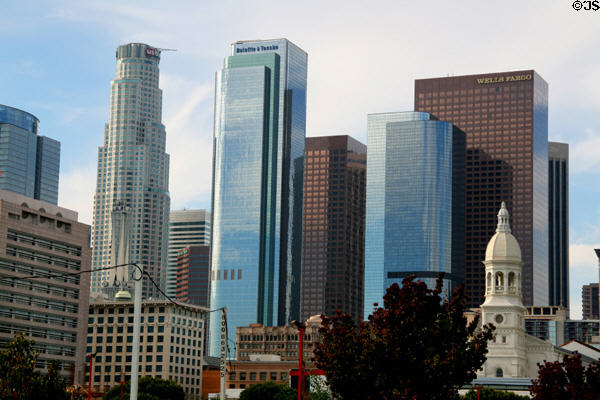 Skyline of downtown Los Angeles. Los Angeles, CA.
