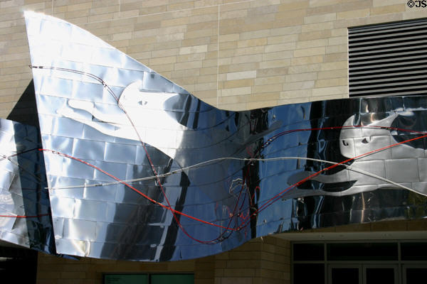 Red cat bistro entrance at Disney Concert Hall. Los Angeles, CA.