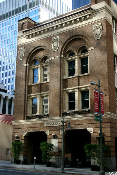 Engine Company #28 building (1912) (644 South Figueroa St.). Los Angeles, CA. Style: Romanesque. Architect: John Paul Krempel.
