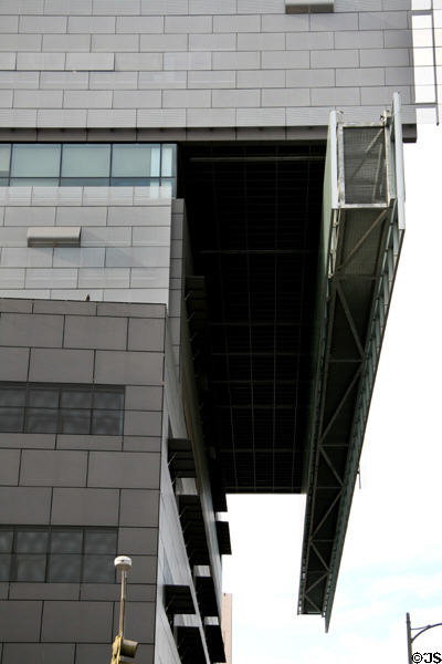Overhang of Caltrans District 7 Headquarters. Los Angeles, CA.