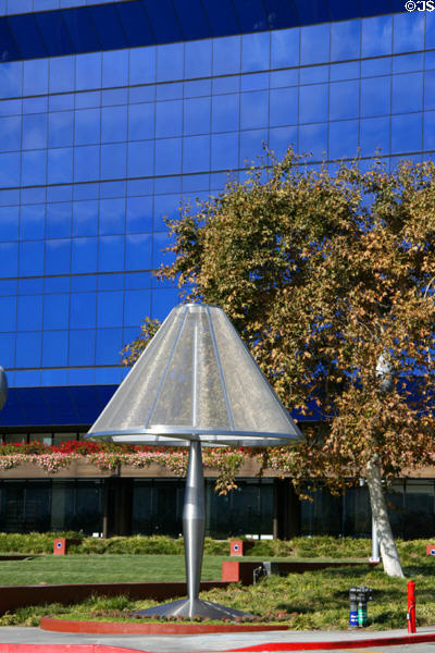 Giant table lamp sculpture outside Pacific Design Center. Hollywood, CA.