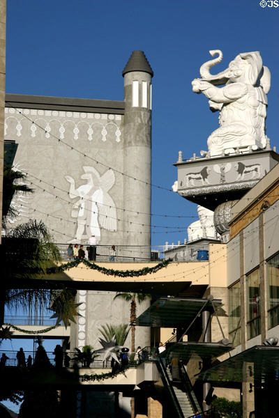 Movie set style decor at Hollywood & Highland Center. Hollywood, CA.