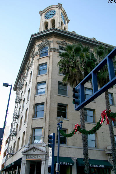 First National Bank Building [aka L'Opera]8 (1900 & 6) (6 floors) (115 Pine Ave.). Long Beach, CA. Style: Beaux Arts. Architect: Train & Williams. On National Register.