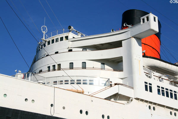 Bridge of Queen Mary. Long Beach, CA.