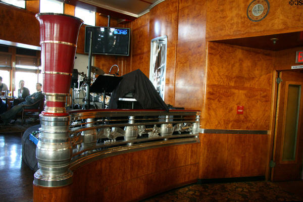 Art Deco Observation Bar on Promenade Deck of Queen Mary. Long Beach, CA.