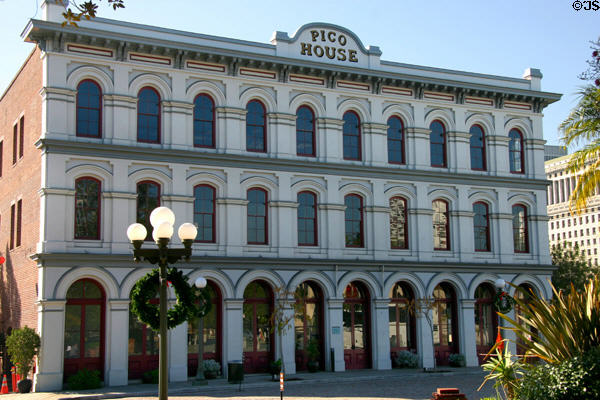 Pico House (1870) (430 North Main St.) (originally a luxury hotel). Los Angeles, CA. Architect: Ezra F. Kysor.