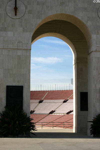 Memorial Coliseum seating. Los Angeles, CA.