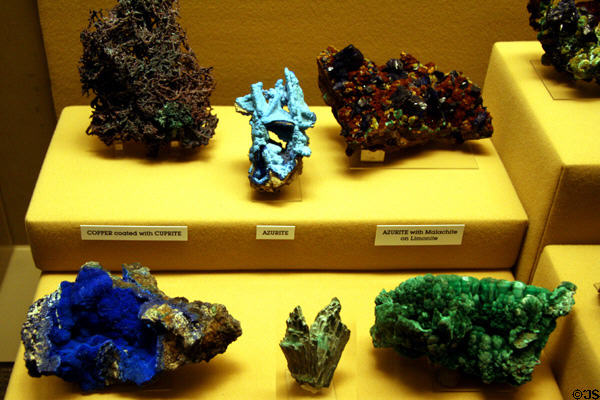 Mineral display at LA County Natural History Museum. Los Angeles, CA.