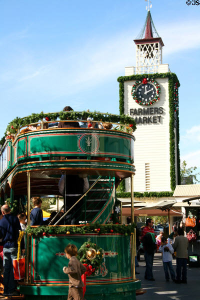 Replica antique streetcar at Farmer's Market. Los Angeles, CA.