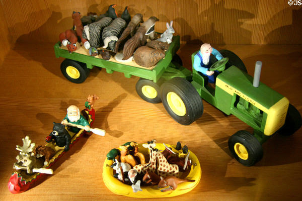 Old McNoah Farmer's Ark in Noah's Ark collection at Skirball Cultural Center. Los Angeles, CA.