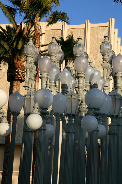 Urban Light cast-iron street lights at LACMA. Los Angeles, CA.