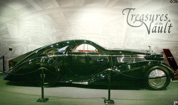 Rolls-Royce Phantom I Aerodynamic Coupe (1925/34) with round door at Petersen Automotive Museum. Los Angeles, CA.