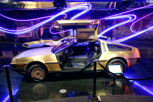 DeLorean DMC12 (1981) with 24k gold-plating at Petersen Automotive Museum. Los Angeles, CA.
