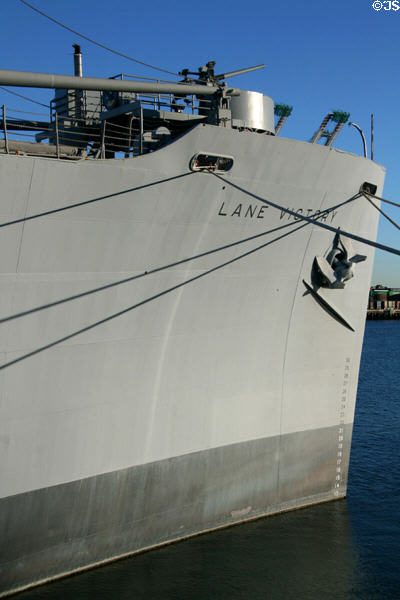 Bow of S.S. Lane Victory. San Pedro, CA.