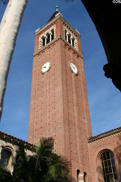Mudd Hall (School & Library of Philosophy) (1930) modeled after medieval Tuscan monastery at USC. Los Angeles, CA. Architect: Ralph Carlin Flewelling.