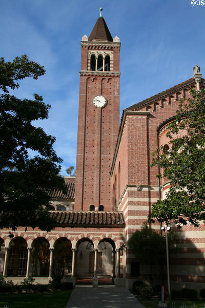 Mudd Hall courtyard & tower at USC. Los Angeles, CA.