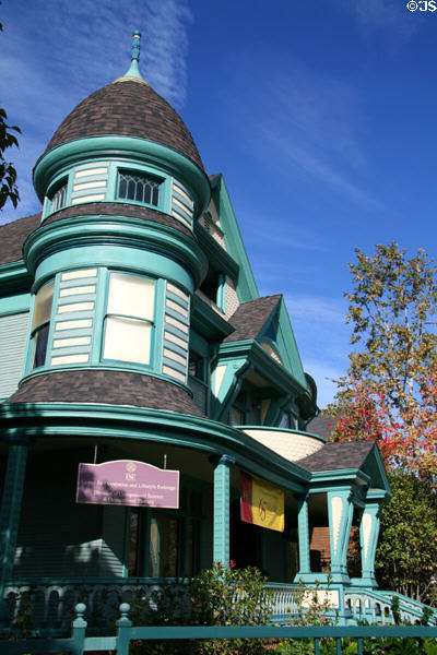 William W. Cockins House (1894) (2653 S. Hoover St.) now USC Center for Lifestyle & Occupation Design. Los Angeles, CA. Style: Queen Anne. Architect: Bradbeer & Ferris.
