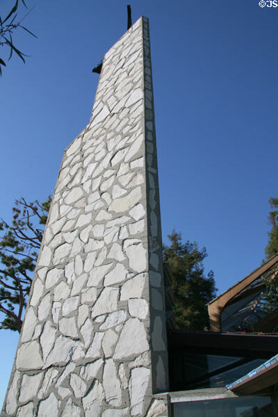 Tower of Wayfarers Chapel. Rancho Palos Verdes, CA.