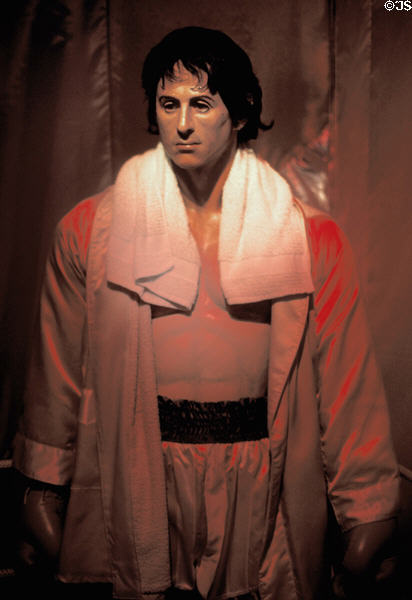 Sylvester Stallone in Rocky at Movieland Wax Museum. Buena Park, CA.