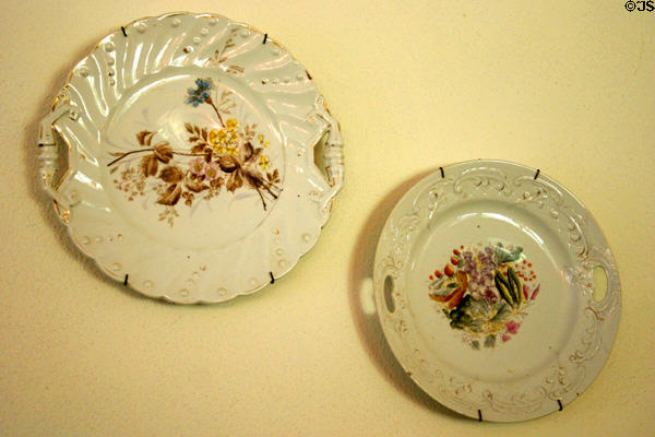 Painted plates on wall of Nixon Birthplace. Yorba Linda, CA.