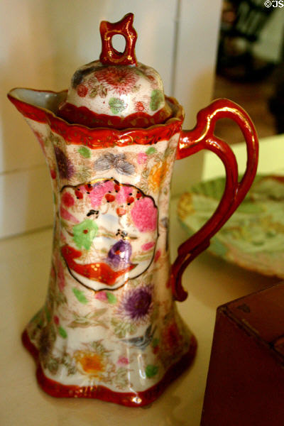 Nippon coffee pot in kitchen of Nixon Birthplace. Yorba Linda, CA.