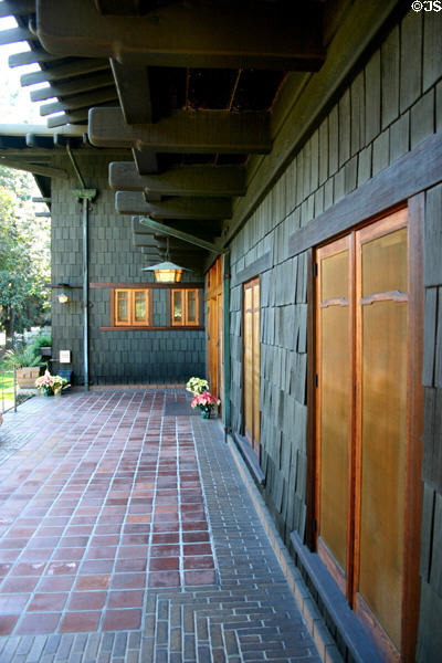 Gamble house front porch. Pasadena, CA.