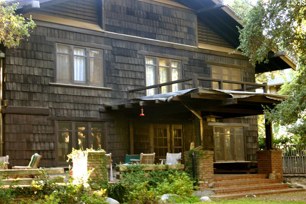 Louise C Bentz house (1910) (657 Prospect Blvd.). Pasadena, CA. Style: Craftsman. Architect: Charles & Henry Greene. On National Register.
