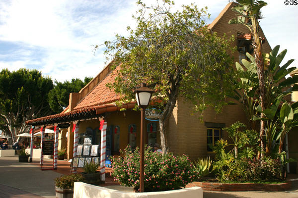 Tile-roofed shop at Seaport Village. San Diego, CA.